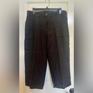 Chico’s Black Linen Capris Size 2 (L / 12)